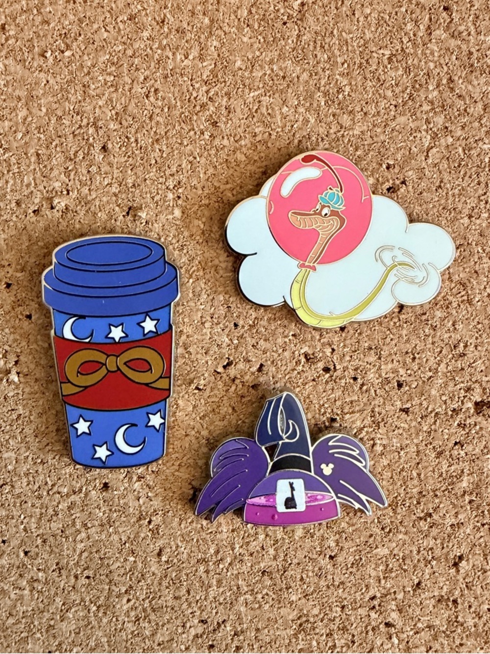 Disney Magic Enamel Pins - Set of 3